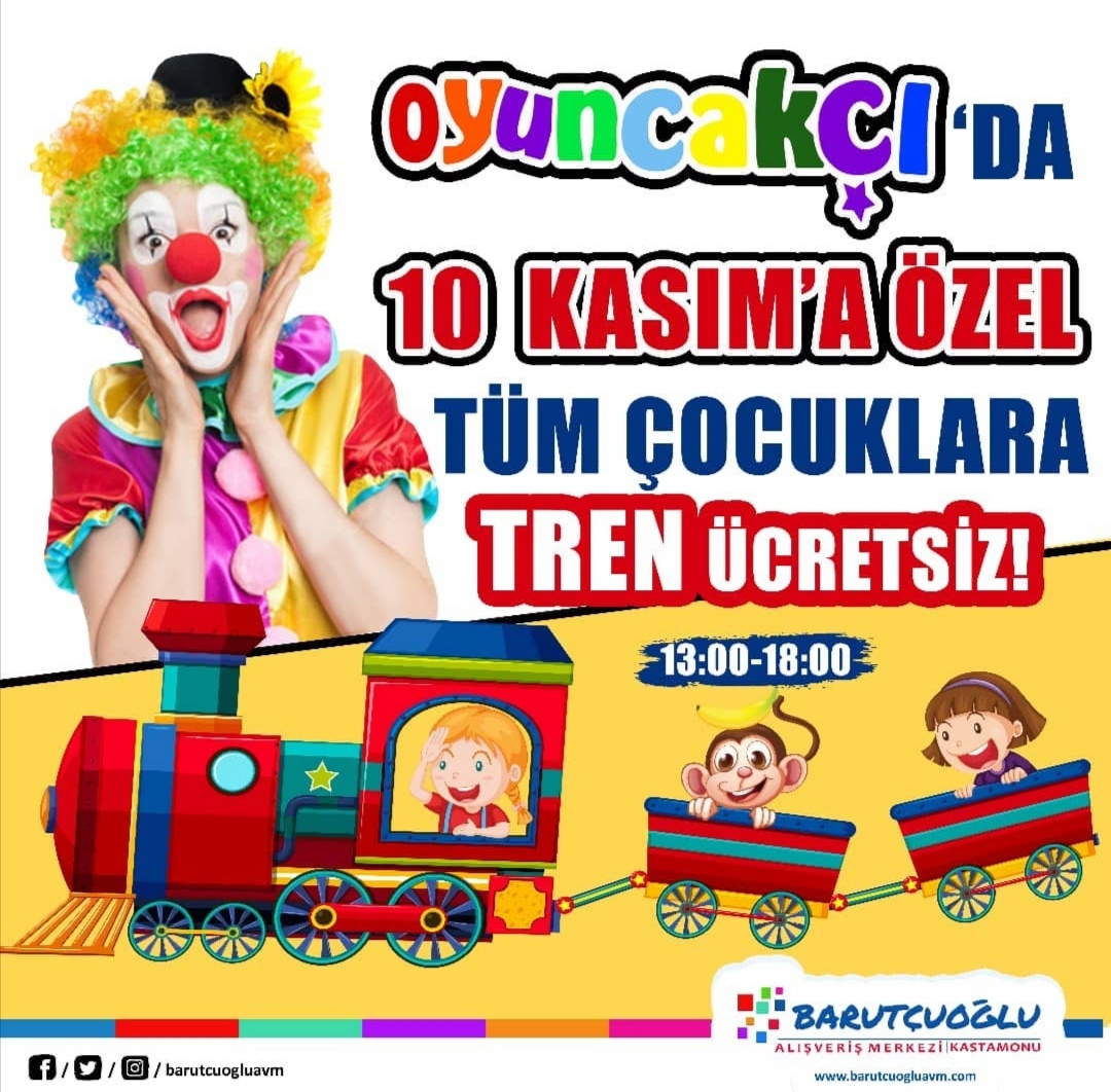 29 Ekim Cumhuriyet Bayramı'nda Çocuk Treni ücretsiz. 
